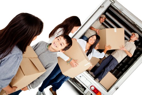 Removal van in Sweden ready for a city move