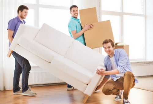 Business relocation planning with labeled boxes and office logistics in Sweden